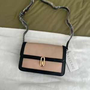 Jules Kae Black and Cream Crossbody Bag